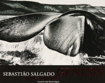 SEBASTIAO SALGADO : « GENÈSE ». Affiche originale de l'exposition. Photographie. Baleine. pôle Sud. Antarctique.