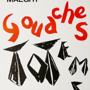 ALEXANDER CALDER, Original Lithographic Exhibition Poster for Galerie Maeght, Paris, 1966. Abstract Art. Lithograph. Poster Art. Mobile.