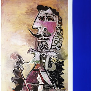PABLO PICASSO. Original Exhibition Poster for Galerie Sapone, Nice, France, 1973. Cubism Art. Surrealism Art.