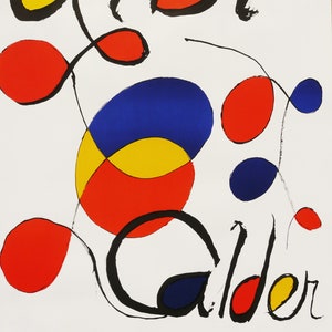 ALEXANDER CALDER, "Albi". Manifesto della mostra per il Musee Toulouse Lautrec, Francia. Arte astratta. Mobile.