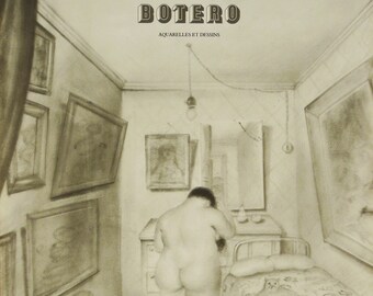 FERNANDO BOTERO, Original Exhibition Poster for Galerie Claude Bernard, Paris, 1976. Pop Art. Contemporary Art.