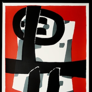 RAOUL UBAC, Original Lithographic Exhibition Poster for Galerie Maeght, Paris, 1950. Abstract Art. Mourlot Poster.
