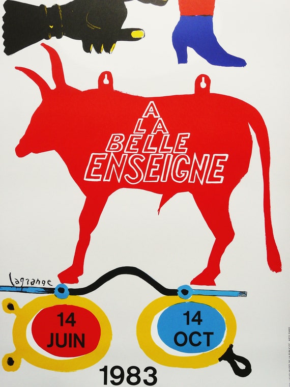 JACQUES LAGRANGE, Original Lithographic Exhibition Poster for 