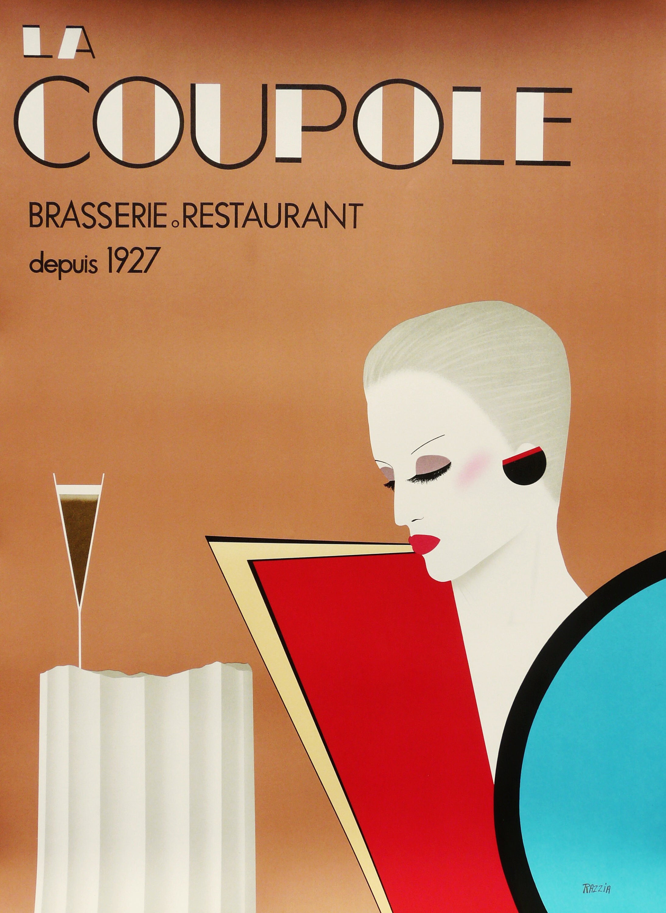 RAZZIA, Original Lithographic Poster for La Coupole, Brasserie