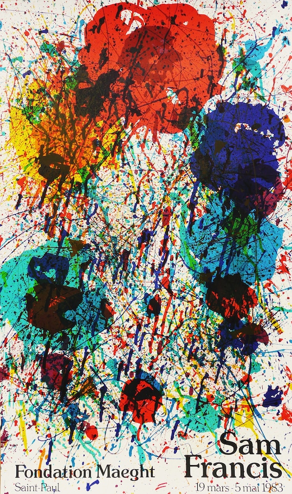 サム・フランシス リトグラフポスター 1983年 オリジナル 南仏 マーグ