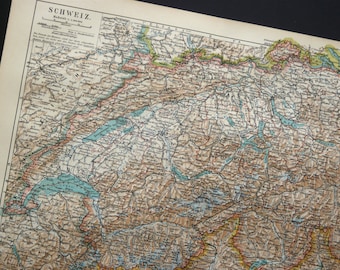 1500 年代のスイスの地図 古代旧世界地図 ヴィンテージ デジタル画像