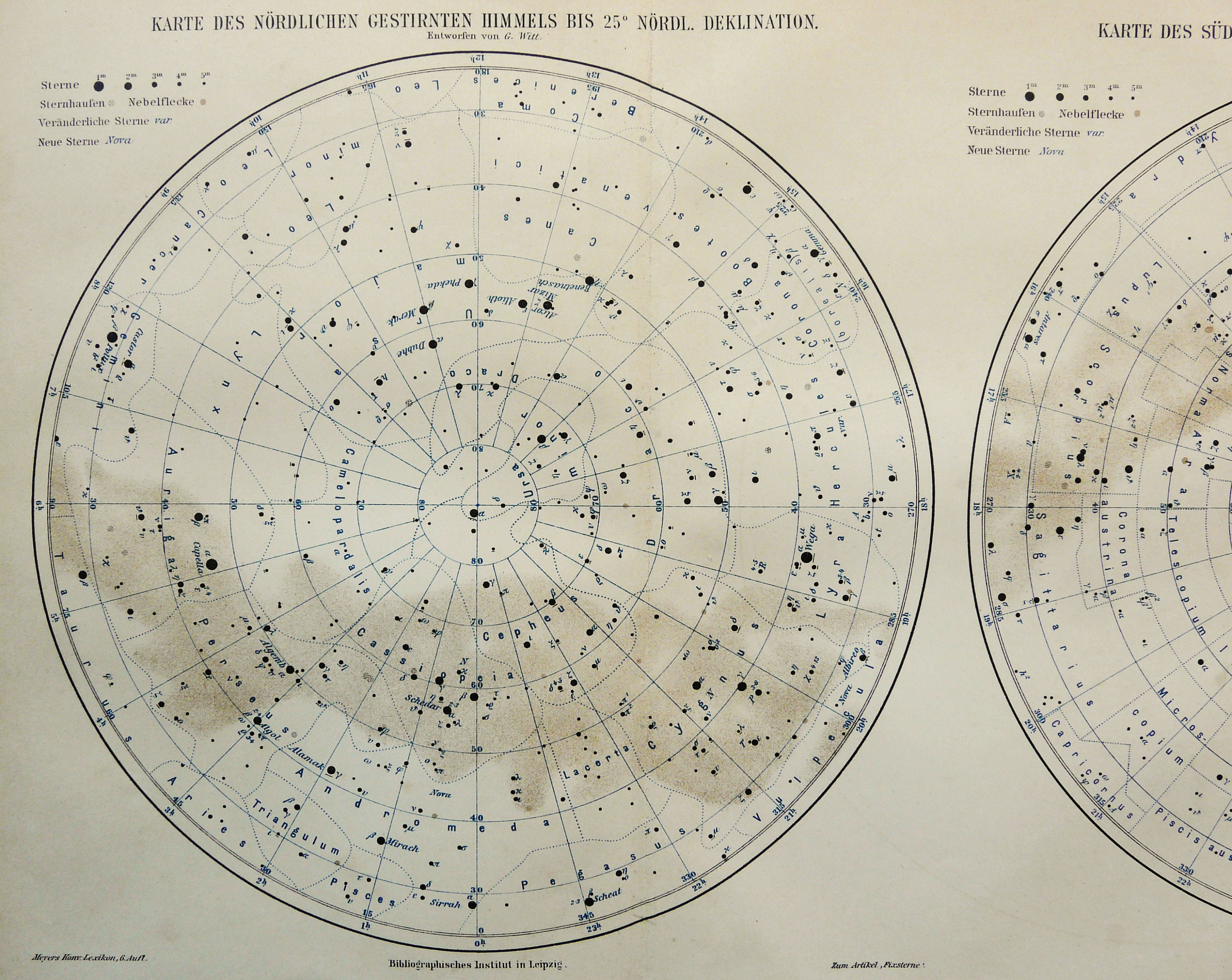 Art & Collectibles Constellations 125 years old print Stars Night Sky ...