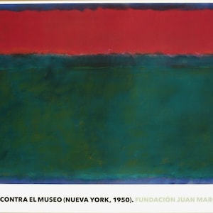 MARK ROTHKO. Cartel de exposición original. Arte abstracto. Arte expresionista abstracto. Nueva York.
