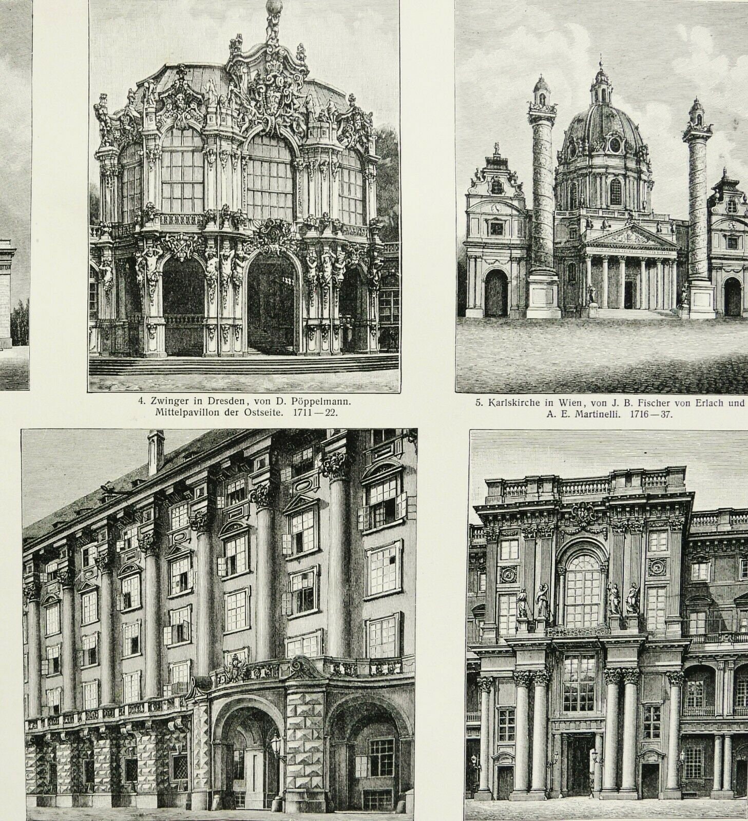 1897 Antique Print of BAROQUE ARCHITECTURE. Baroque Art. 127 1897 Antique Print of BAROQUE ARCHITECTURE. Baroque Art. 127