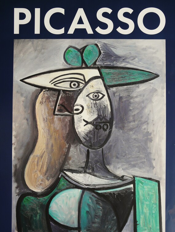 Vintage 1964 Reproduction of Pablo Picasso Pates Blanches French Ceramics Exhibition Poster Vintage 1964 Reproduction of Pablo Picasso Pates Blanches French Ceramics Exhibition Poster