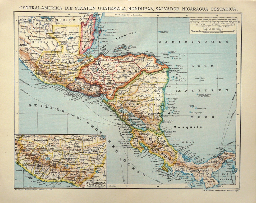 アンティーク　1800年代中央アメリカの地図 North America antique historical clip art maps