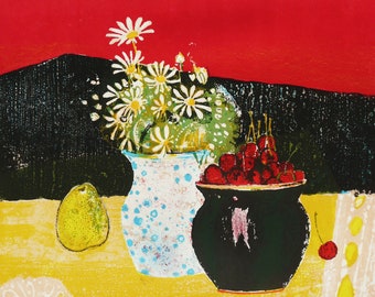 RENÉ GENIS: Original Lithograph Exhibition Poster. Printed by Atelier d&#39;Art Desjobert, Paris.