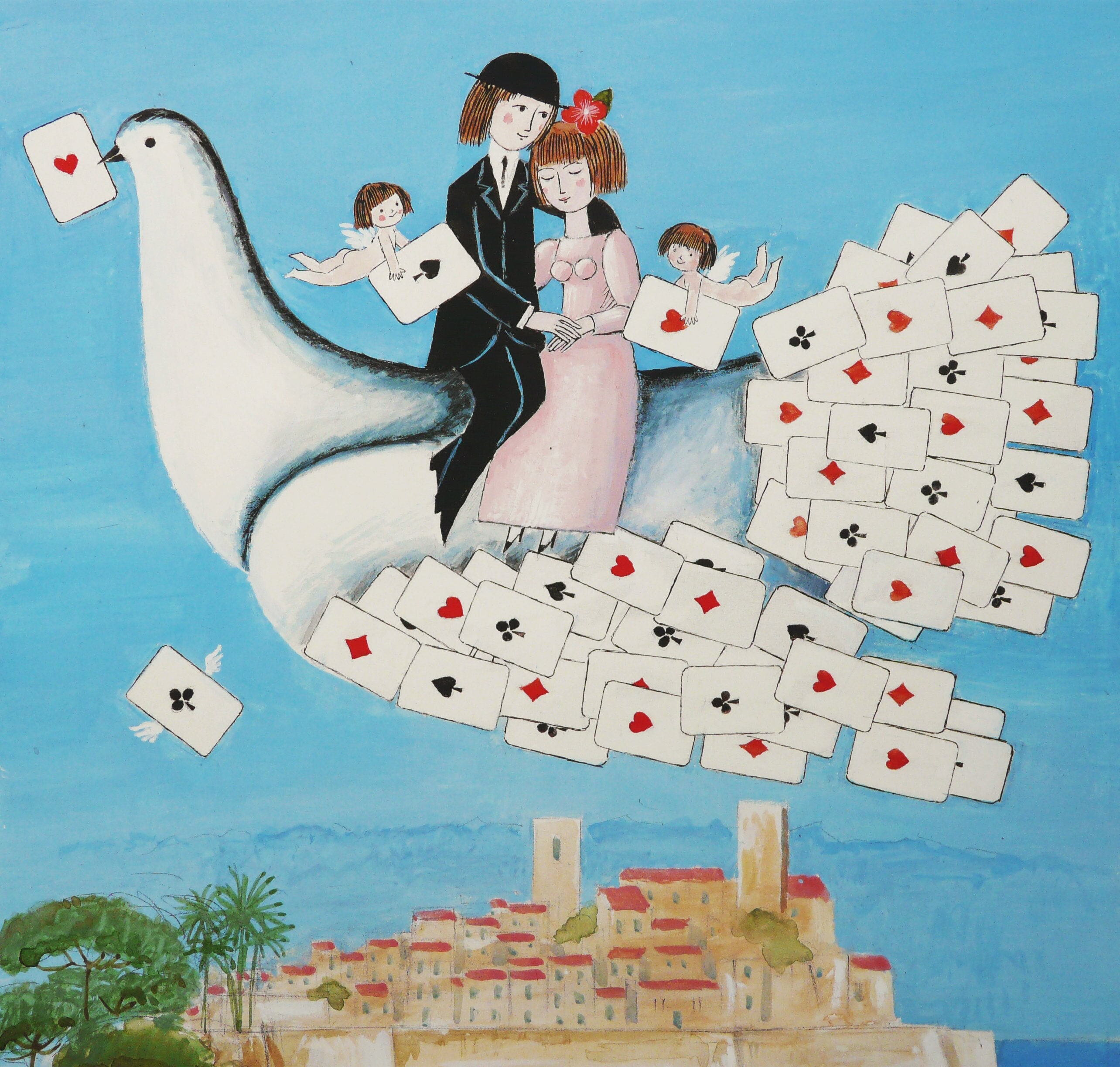 RAYMOND PEYNET, Original Exhibition Poster, Antibes, France RAYMOND PEYNET, Original Exhibition Poster, Antibes, France