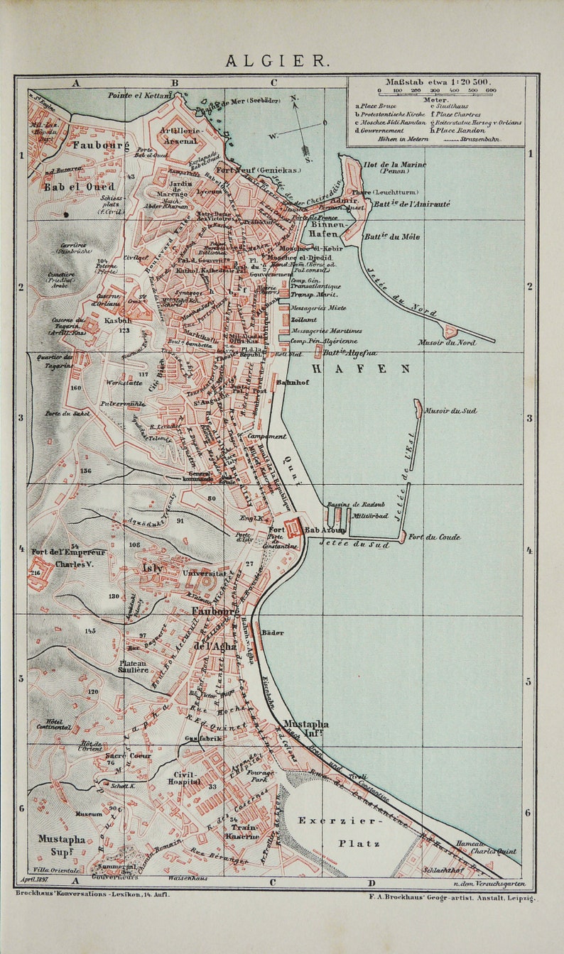 1895 Antique City Map Of ALGIERS ALGERIA 129 Years Old Town Map Etsy 1895-antique-city-map-of-algiers-algeria-129-years-old-town-map-etsy
