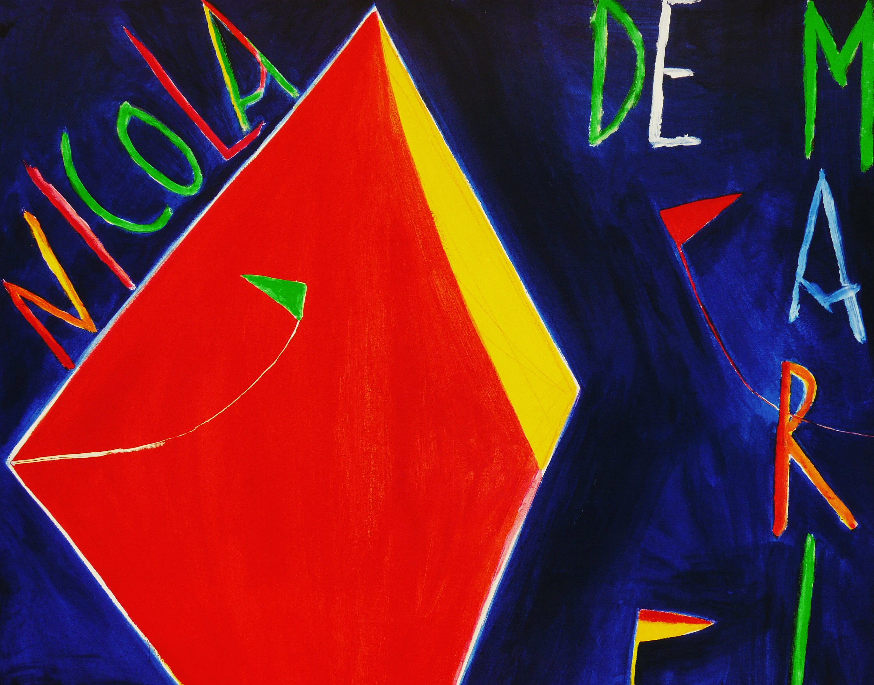 NICOLA DE MARIA、パリ、Lelong Gallery のオリジナル展覧会ポスター