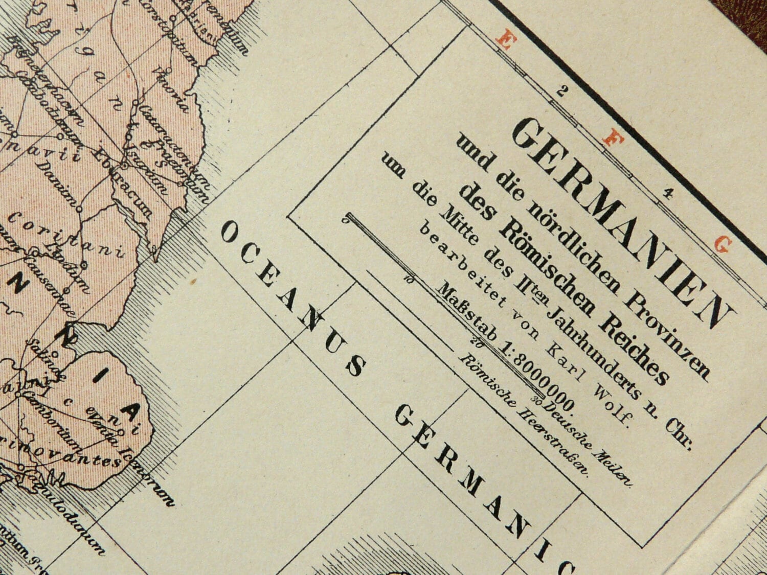 1897 Carte antique de l'ALLEMANDE GALLIA. Empire romain. - Etsy France
