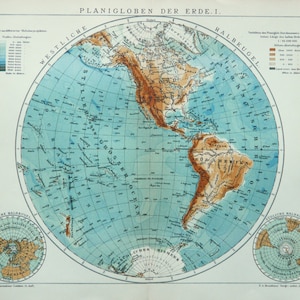 1910 年のアメリカのアンティーク世界地図。アメリカ地図。マッパ ムンディ。北アメリカ。南アメリカ。アメリカの物理地図。114 年前の地図。