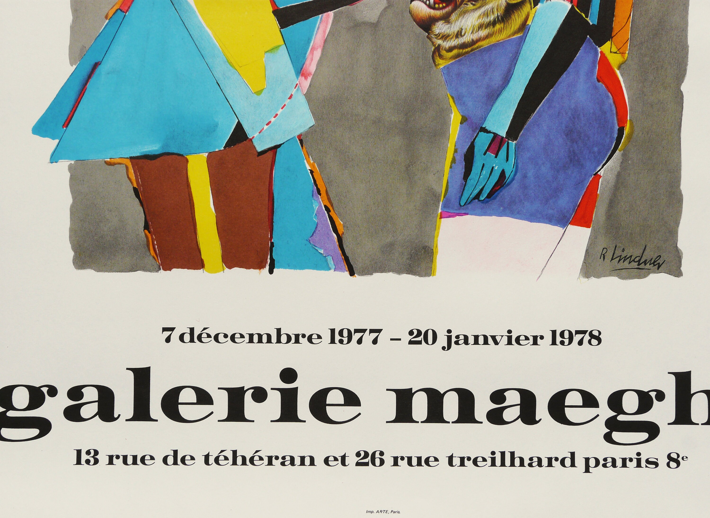 RICHARD LINDNER, Original Lithographic Exhibition Poster for 