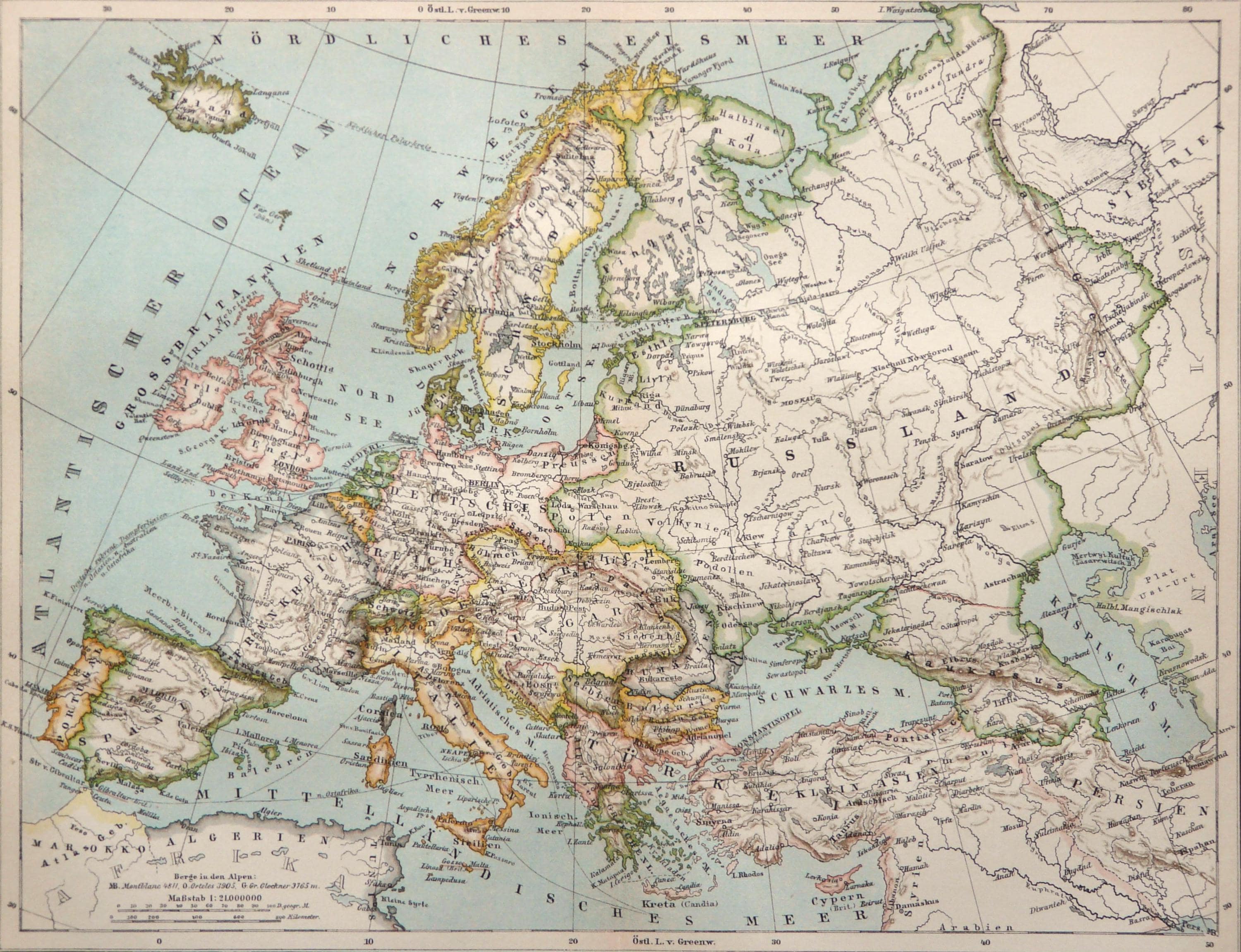 European Map in 1980 - Etsy Israel