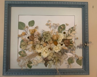 Handmade dried floral wall art