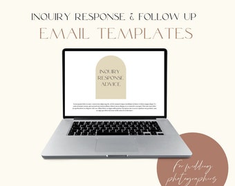 Wedding Photographer Email Template, Inquiry Response and Follow up