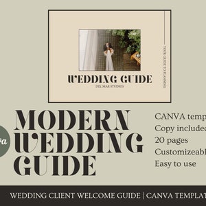 Modern Wedding Photographer Client Welcome Guide CANVA