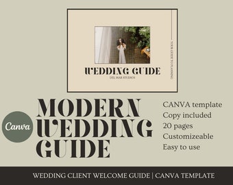 Modern Wedding Photographer Client Welcome Guide CANVA