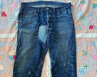 Vintage 1960's/1970's Levis Indigo Selvedge Redline Denim Jeans W36 L25.5