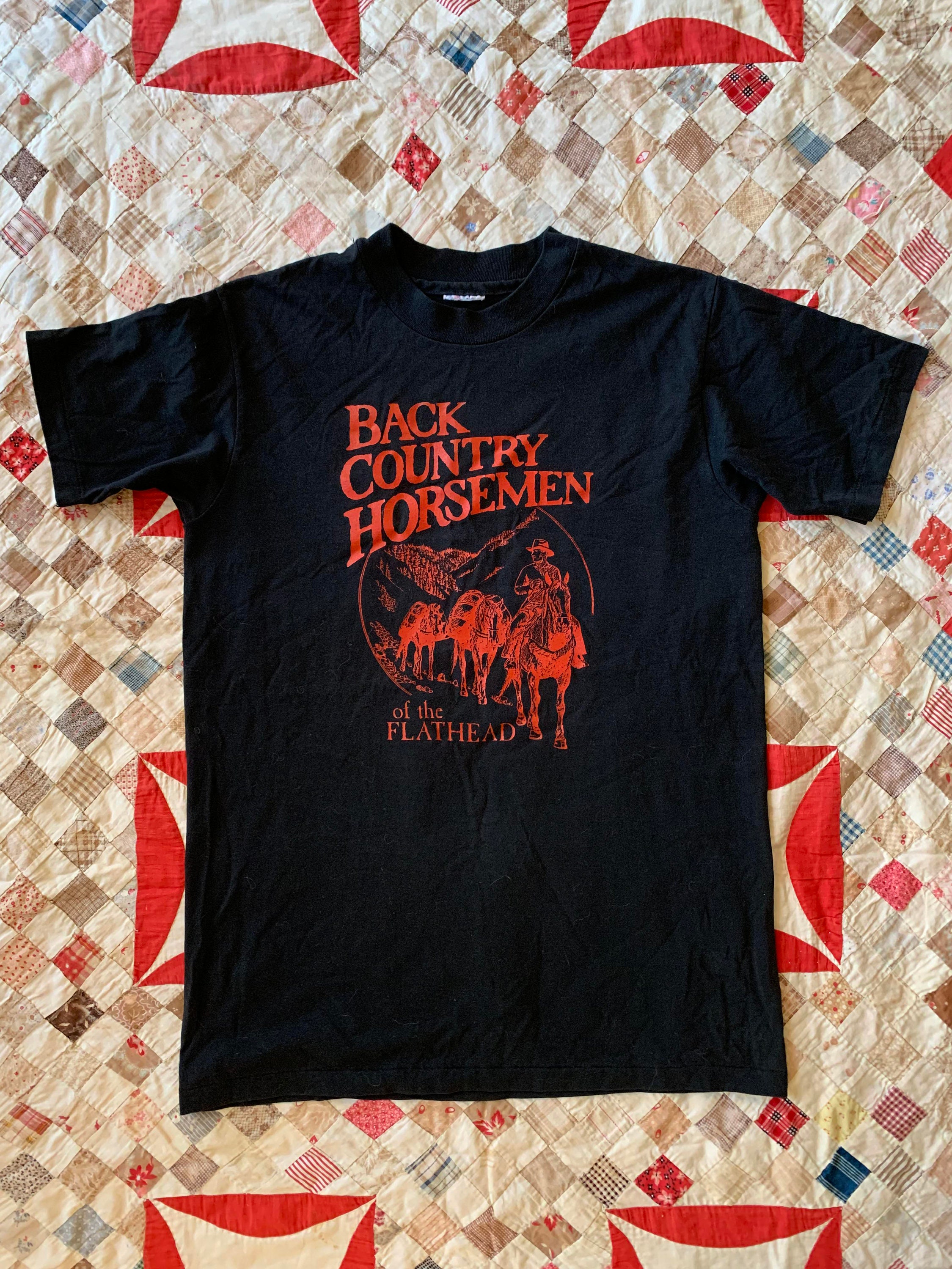 Vintage 1980's Back Country Horsemen T 