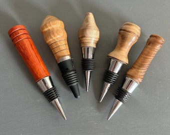Handcrafted Wood Bottle Stopper, Unique Wine & Spirits Gift
