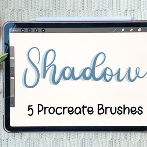 Shadow Procreate Brushes | Lettering Brush | Procreate Brushes | Calligraphy Brush | Digital Brush | Drop Shadow Brush