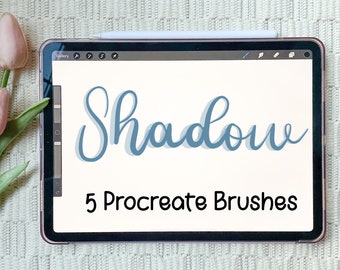 Shadow Procreate Brushes | Lettering Brush | Procreate Brushes | Calligraphy Brush | Digital Brush | Drop Shadow Brush