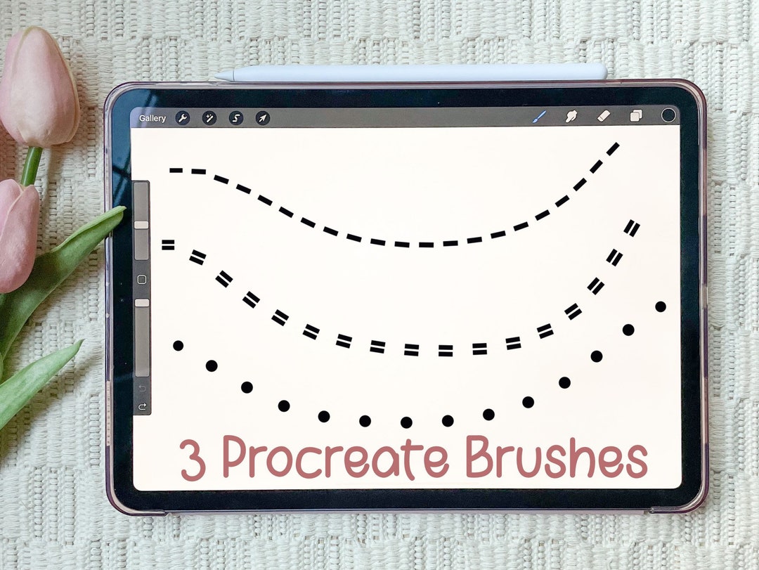 3 Procreate Brushes Dash Procreate Brush Dots Procreate Etsy