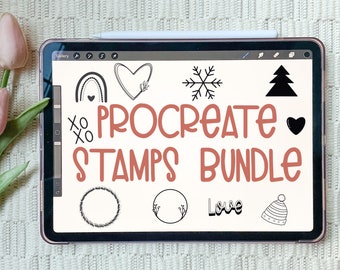 Procreate Stamps Bundle | Procreate Stamps Brush | Heart Procreate Stamps | Valentine’s Day Stamps | Christmas Stamps