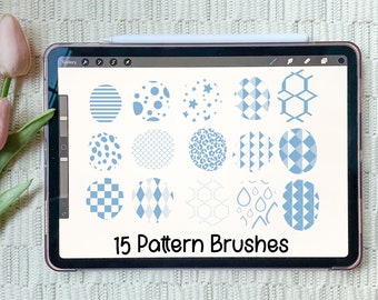 Seamless Pattern Brushes | Cheetah Pattern Brush | Mermaid Scales Procreate Brush | Texture Brush | Procreate Brushes