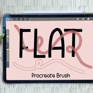 Flat Procreate Brush | Flat Outline Brush | Lettering Brush | Square Procreate Brush | Calligraphy Brush | Procreate Brush