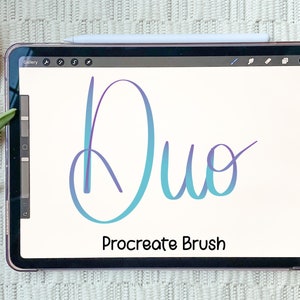 Duo Procreate Brush | Color Changing Brush | Procreate Brushes | Calligraphy Brush | Lettering Procreate Brush