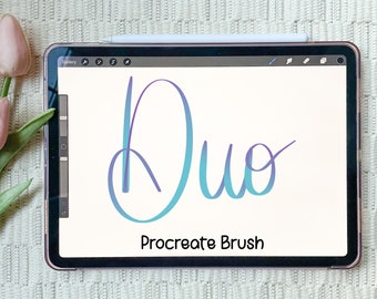 Duo Procreate Brush | Color Changing Brush | Procreate Brushes | Calligraphy Brush | Lettering Procreate Brush