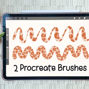 2 Leopard Procreate Brushes | Leopard Pattern Brush | Seamless Pattern Brush | Calligraphy Brush | Animal Print Brush