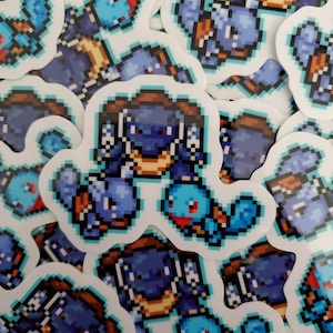 Kanto Starter: Squirtle Line Stickers