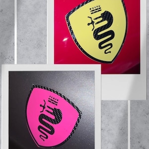 Alfa Romeo Carbon Scuderia Biscione Badges SET