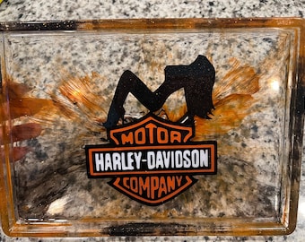 Harley Davidson Motorcycle Rolling Tray