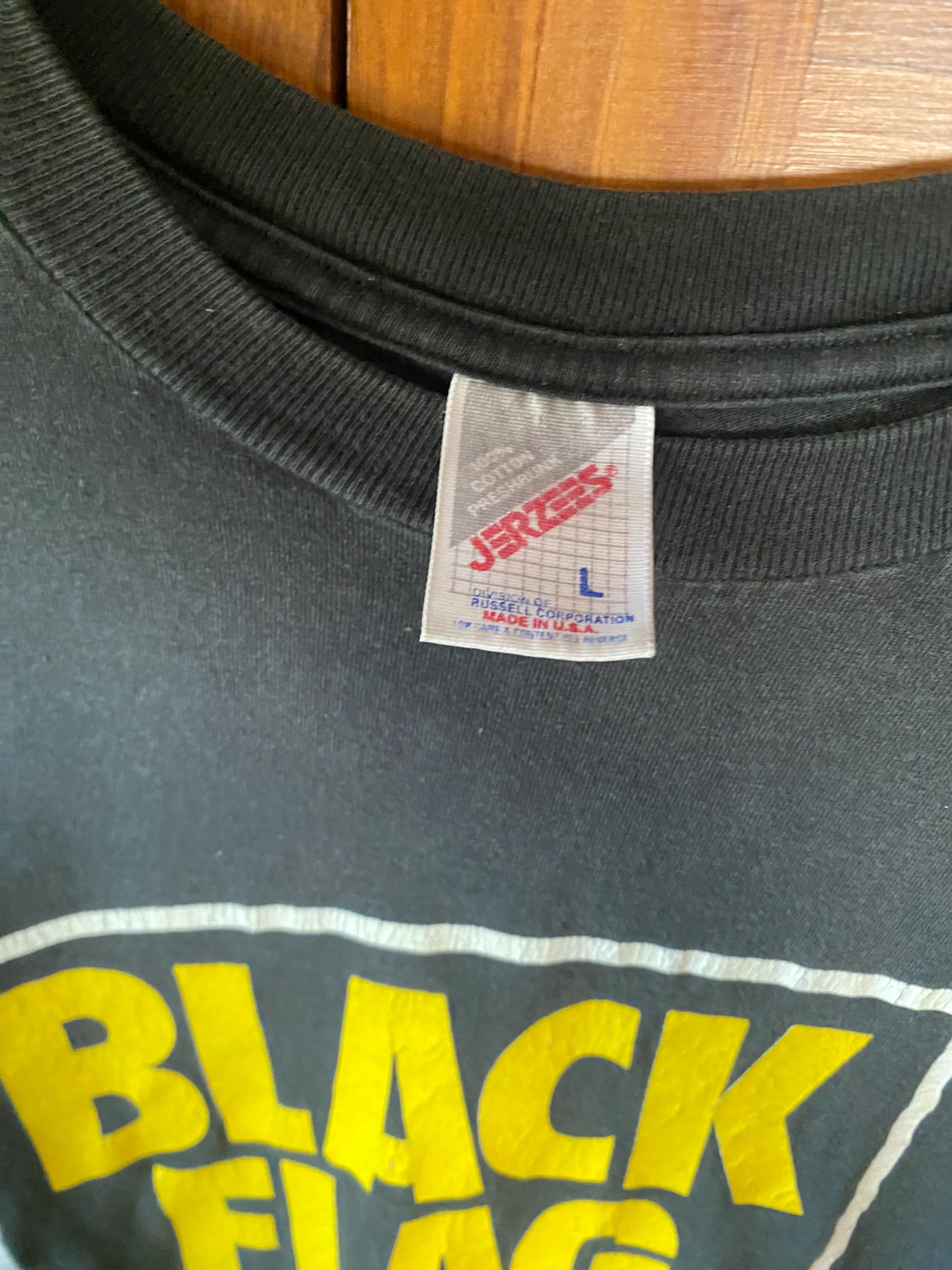 Vintage Black Flag Punk Black T-shirt Size L - Etsy