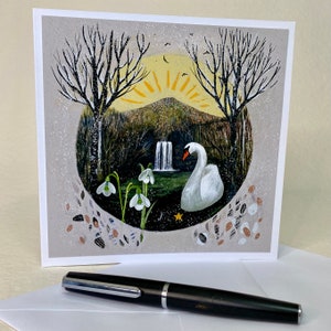 Imbolc Fine Art Greeting Card by Debbie Lear for Hotchi-Witchi Design.