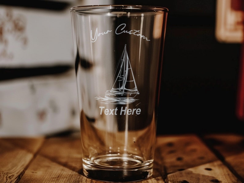 BottleShopEngraving Sailboat Pint Glass - Thumbnail 2
