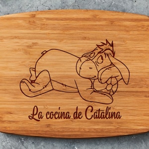 Custom Personalized Eeyore Inspired Bamboo Cutting Board, Personalized Winnie the Pooh Inspired Gift, Disney Inspired Gift Ideas