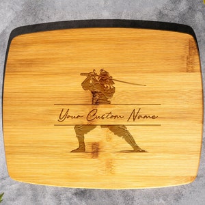Japanese Samurai Warriors Cutting Board, Kitchen Decor, Unique Gift Idea, Durable Chopping Board, Asian Art Inspired