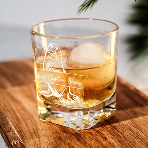 Whalrus Staring Up Whiskey Glass, Unique Barware, Novelty Drinkware, Gift for Whiskey Lovers, Animal Themed Glasses