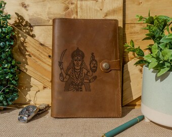 Kali Hindu Goddess Journal – Genuine Leather Notebook Featuring Powerful Indian Deity Design