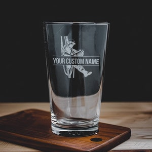 Rigger Pint Glass, Craft Beer Lover, Home Bar Essential, Unique Drinkware, Beer Glassware Collection